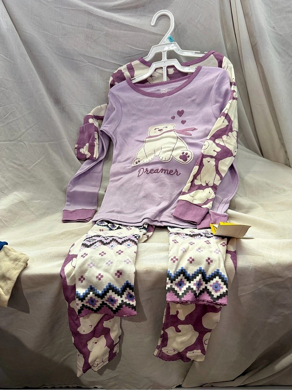 Carter's Girls Purple & White Pajama Set Size 5T NWT